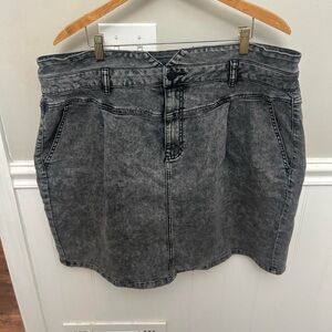 Charcoal Denim Skirt